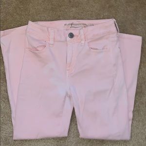 Pink tie-dye American Eagle jeans